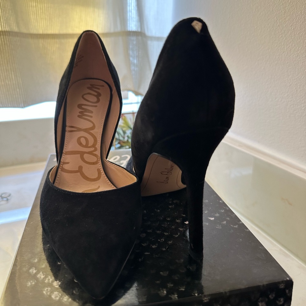Sam Edelman Harlie Black Suede Women's Pointy Heels